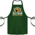Old Man With a Bow & Arrow Funny Archery Cotton Apron 100% Organic Forest Green