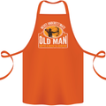 Old Man With a Bow & Arrow Funny Archery Cotton Apron 100% Organic Orange