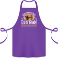 Old Man With a Bow & Arrow Funny Archery Cotton Apron 100% Organic Purple