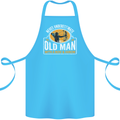 Old Man With a Bow & Arrow Funny Archery Cotton Apron 100% Organic Turquoise