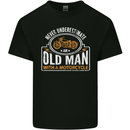 Old Man With a Motorcyle Biker Motorcycle Mens Cotton T-Shirt Tee Top Black