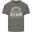 Old Man With a Motorcyle Biker Motorcycle Mens Cotton T-Shirt Tee Top Charcoal