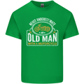 Old Man With a Motorcyle Biker Motorcycle Mens Cotton T-Shirt Tee Top Irish Green