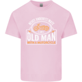Old Man With a Motorcyle Biker Motorcycle Mens Cotton T-Shirt Tee Top Light Pink