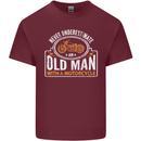 Old Man With a Motorcyle Biker Motorcycle Mens Cotton T-Shirt Tee Top Maroon