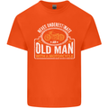 Old Man With a Motorcyle Biker Motorcycle Mens Cotton T-Shirt Tee Top Orange