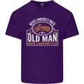 Old Man With a Motorcyle Biker Motorcycle Mens Cotton T-Shirt Tee Top Purple