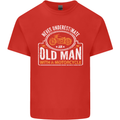 Old Man With a Motorcyle Biker Motorcycle Mens Cotton T-Shirt Tee Top Red