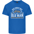 Old Man With a Motorcyle Biker Motorcycle Mens Cotton T-Shirt Tee Top Royal Blue