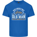 Old Man With a Motorcyle Biker Motorcycle Mens Cotton T-Shirt Tee Top Royal Blue
