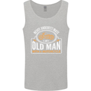 Old Man With a Motorcyle Biker Motorcycle Mens Vest Tank Top Sports Grey