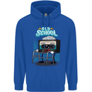 Old School 80s Music Cassette Retro 90s Mens 80% Cotton Hoodie Royal Blue