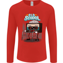 Old School 80s Music Cassette Retro 90s Mens Long Sleeve T-Shirt Red