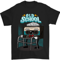 Old School 80s Music Cassette Retro 90s Mens T-Shirt Cotton Gildan Black