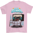 Old School 80s Music Cassette Retro 90s Mens T-Shirt Cotton Gildan Light Pink
