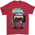 Old School 80s Music Cassette Retro 90s Mens T-Shirt Cotton Gildan Red