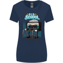 Old School 80s Music Cassette Retro 90s Womens Wider Cut T-Shirt Navy Blue