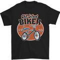 Old School Biker Bicycle Chopper Cycling Mens T-Shirt 100% Cotton Black