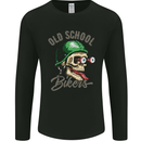 Old School Biker Motorcycle Motorbike Funny Mens Long Sleeve T-Shirt Black