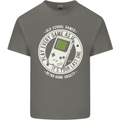 Old School Gamer Funny Gaming Mens Cotton T-Shirt Tee Top Charcoal