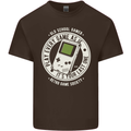 Old School Gamer Funny Gaming Mens Cotton T-Shirt Tee Top Dark Chocolate