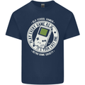 Old School Gamer Funny Gaming Mens Cotton T-Shirt Tee Top Navy Blue