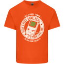 Old School Gamer Funny Gaming Mens Cotton T-Shirt Tee Top Orange