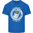 Old School Gamer Funny Gaming Mens Cotton T-Shirt Tee Top Royal Blue