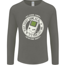 Old School Gamer Funny Gaming Mens Long Sleeve T-Shirt Charcoal