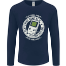 Old School Gamer Funny Gaming Mens Long Sleeve T-Shirt Navy Blue