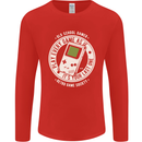 Old School Gamer Funny Gaming Mens Long Sleeve T-Shirt Red