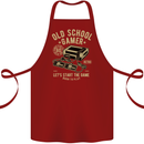 Old School Gamer Gaming Funny Cotton Apron 100% Organic Maroon