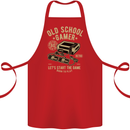 Old School Gamer Gaming Funny Cotton Apron 100% Organic Red