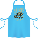 Old School Gamer Gaming Funny Cotton Apron 100% Organic Turquoise