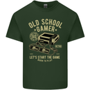 Old School Gamer Gaming Funny Mens Cotton T-Shirt Tee Top Forest Green