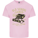 Old School Gamer Gaming Funny Mens Cotton T-Shirt Tee Top Light Pink