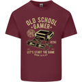 Old School Gamer Gaming Funny Mens Cotton T-Shirt Tee Top Maroon