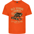 Old School Gamer Gaming Funny Mens Cotton T-Shirt Tee Top Orange