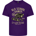 Old School Gamer Gaming Funny Mens Cotton T-Shirt Tee Top Purple