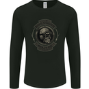 Old School Motorcycle Motorbike Biker Mens Long Sleeve T-Shirt Black