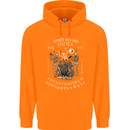 Ouija Spirit Board Halloween Demons Ghosts Mens 80% Cotton Hoodie Orange
