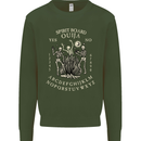 Ouija Spirit Board Halloween Demons Ghosts Mens Sweatshirt Jumper Forest Green