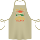 Our First Fathers Day Funny Bear Cub Cotton Apron 100% Organic Khaki