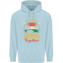 Our First Fathers Day Funny Bear Cub Mens 80% Cotton Hoodie Light Blue