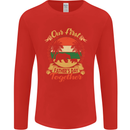 Our First Fathers Day Funny Bear Cub Mens Long Sleeve T-Shirt Red