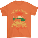 Our First Fathers Day Funny Bear Cub Mens T-Shirt Cotton Gildan Orange