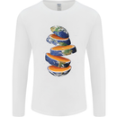 Our Orange Planet Earth Mens Long Sleeve T-Shirt White