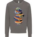 Our Orange Planet Earth Mens Sweatshirt Jumper Charcoal