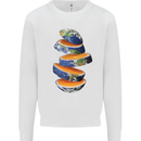 Our Orange Planet Earth Mens Sweatshirt Jumper White