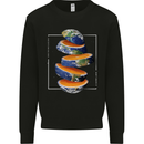 Our Orange Planet Earth One Glass Only Mens Sweatshirt Jumper Black